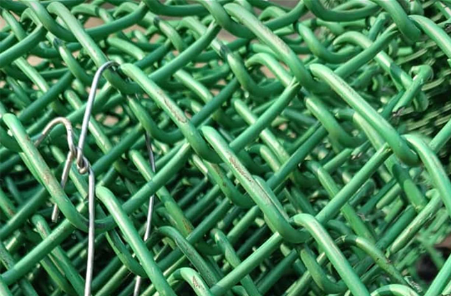 Green pvc coated chainlink fencing jali